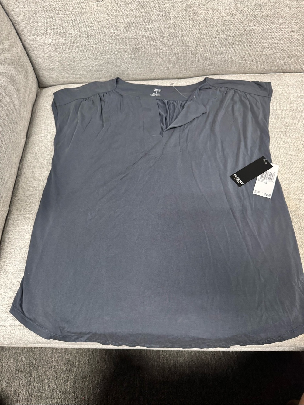 Premise Slate Blue Women's Short Sleeve Top